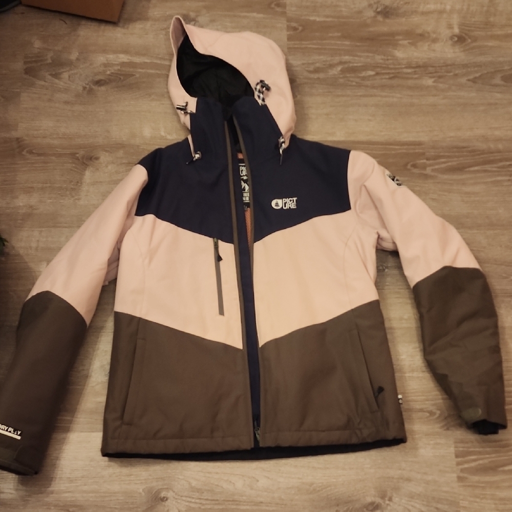Stylish Pink and Brown Hooded Jacket